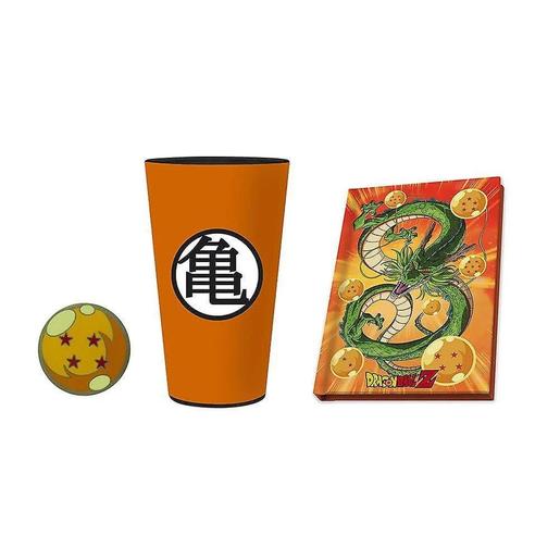 Dragon Ball - Pack regalo de vaso + pin + cuaderno Dragon Ball ㅤ