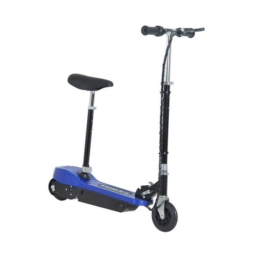 Homcom - Patinete eléctrico con asiento Scooter Plegable Azul