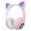 Auriculares orejas de gato bluetooth rosa