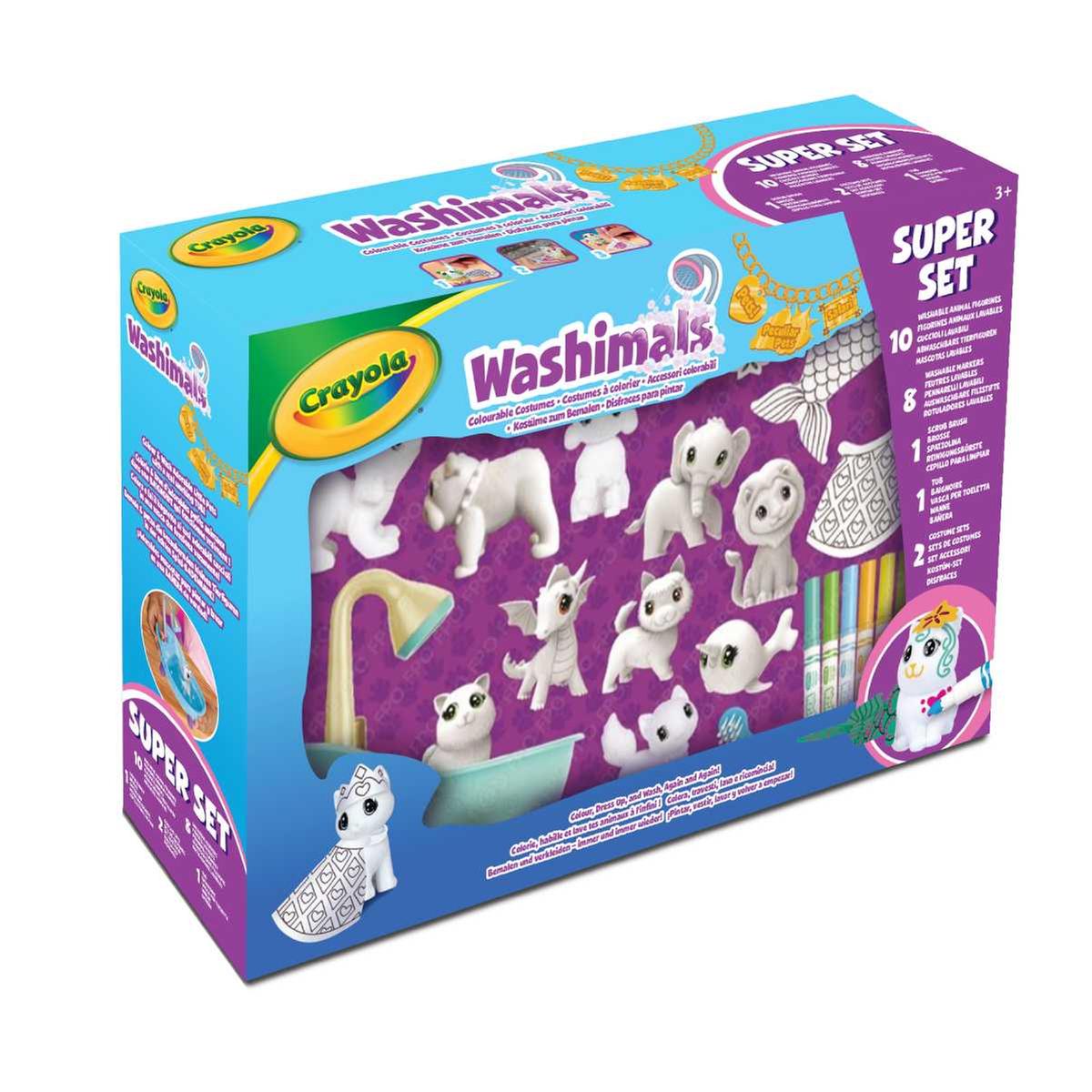 Washimals - Super set 10 mascotas y accesorios | Crayola Actividades |  Toys