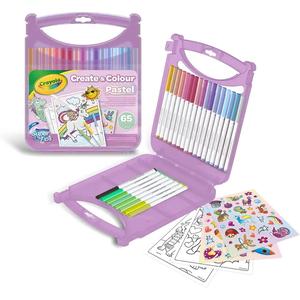 Imagen de Crayola - Juego de rotuladores lavables SuperTips, 65 piezas en colores pastel ㅤ