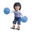 Playmobil - Figura ninja Hinata con cabello negro y chaqueta blanca y lila ㅤ