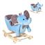 Homcom - Elefante balancín con ruedas azul