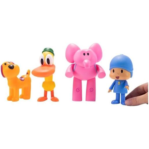 Bandai - Pocoyo - Pack de 4 figuras Pocoyó y sus amigos ㅤ