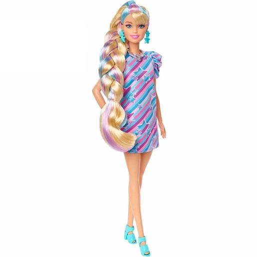 Barbie - Muñeca Totally Hair - Vestido y accesorios estrellas