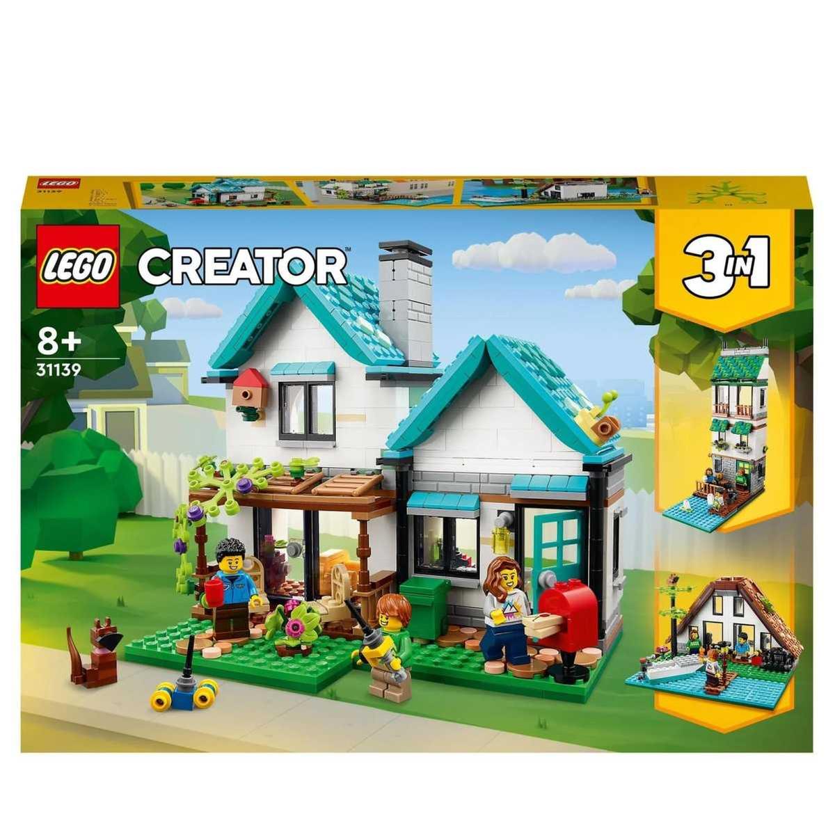 LEGO - Casa confortable 3 en 1 con mini figuras y accesorios para  construcción, 31139, Lego Creator