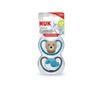 Nuk - Pack 2 chupetes silicona Space Oso/Ballena T3 18-36 meses