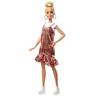 Barbie - Muñeca Fashionista - Vestido Estampado Tartán
