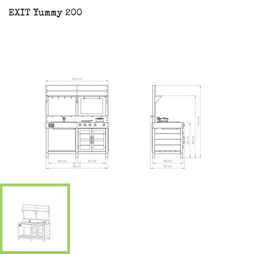 Exit - Cocina de madera de exterior Yummy 200