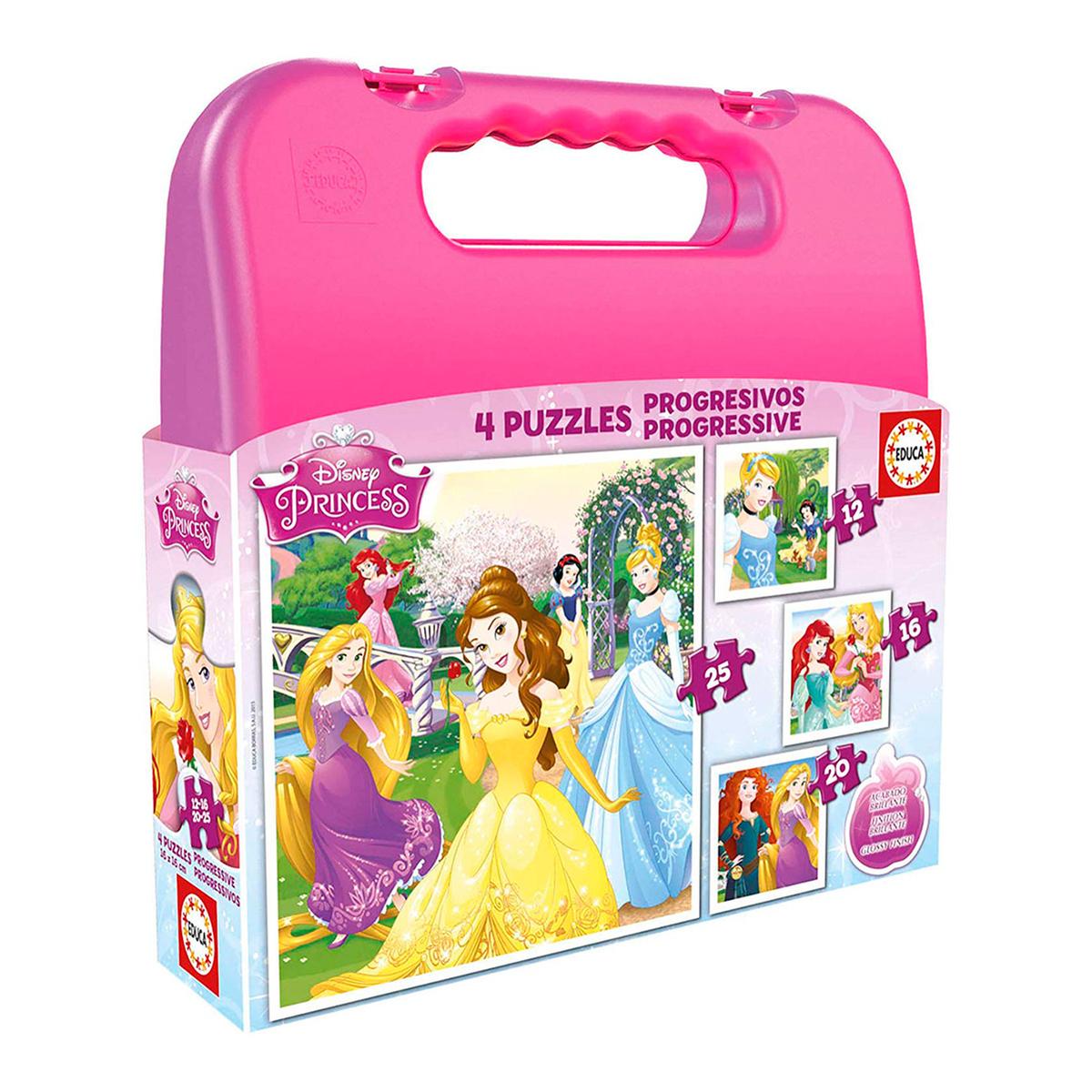 Educa Borrás - Princesas Disney - Maleta Puzzles | Puzzle Hasta 49 Pzas | Toys"R"Us España