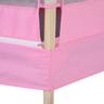 Homcom - Trampolín 126 x 109 cm con red de seguridad rosa