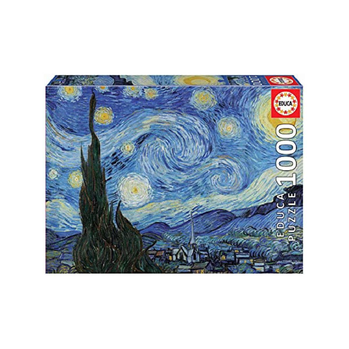 Educa Borrás - La noche estrellada, Vincent Van Gogh - Puzzle 1000 piezas, Selección especial día del Padre
