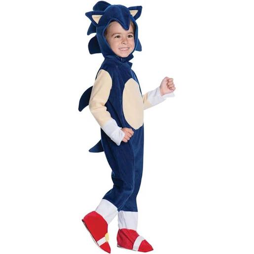 Rubie's - Disfraz Sonic para bebé con cubre zapatos y accesorio cabeza, 2T-4T ㅤ