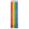 Energía - Juego de 6 lápices HB arco iris con frases inspiracionales y goma en la base ㅤ