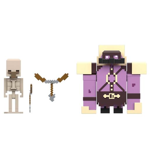 Mattel - Figuras articuladas Minecraft: Duelo Pigmadillo vs Esqueleto ㅤ