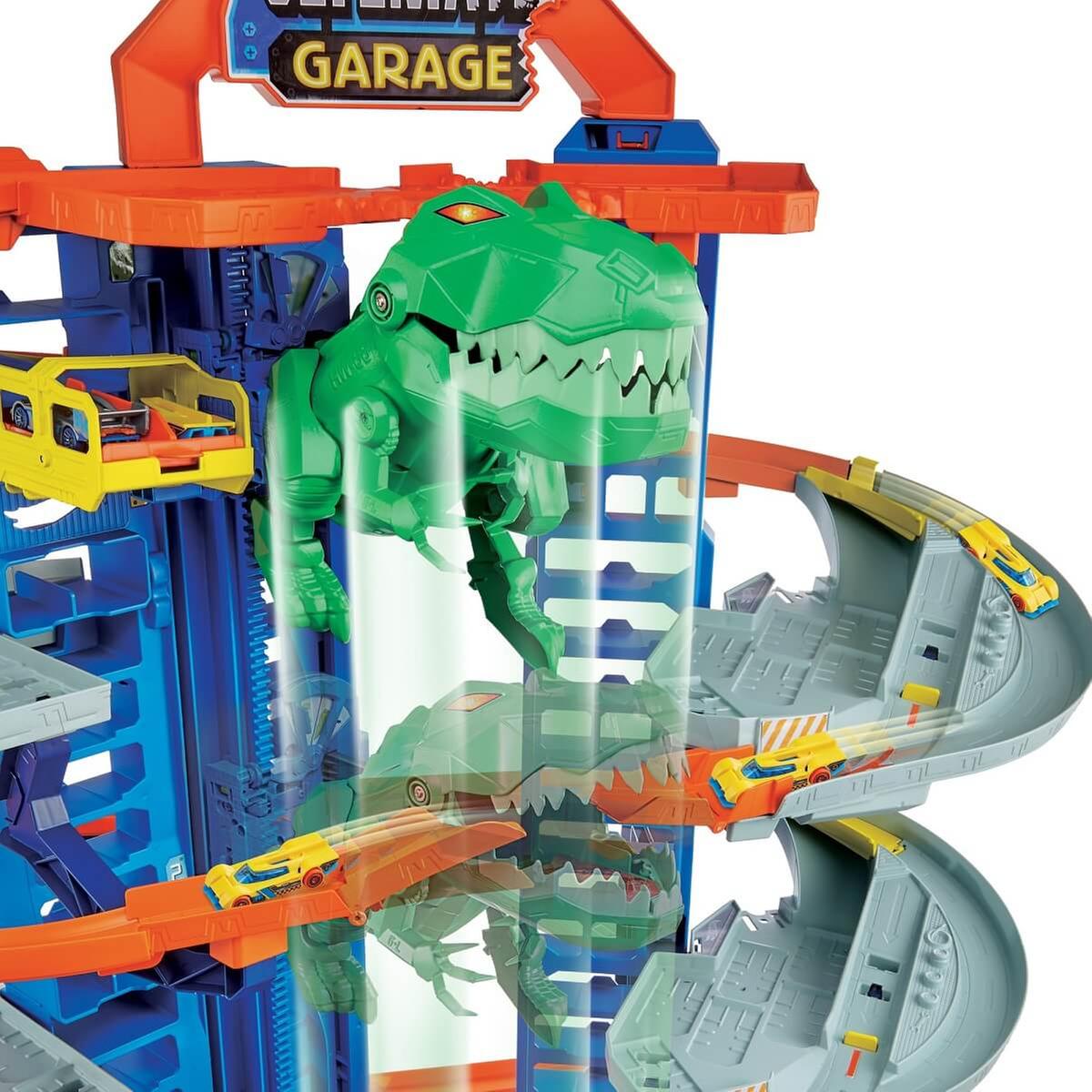 Pista Desafío del T-Rex para coches de juguete Hot Wheels City
