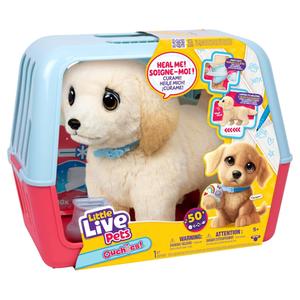 Juguete peluche interactivo Little Live Pets Mon Chien Ouchies Veterinaria con escayola