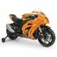 Injusa - Moto eléctrica infantil 12V con sonidos, goma en ruedas y estabilizadores