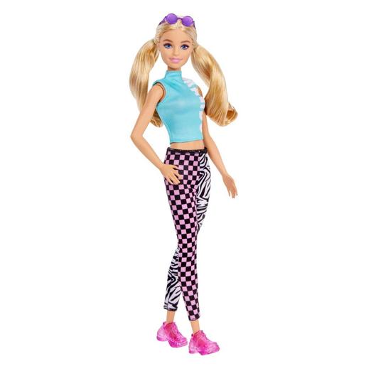 Barbie - Muñeca Fashionista - Leggins doble estampado