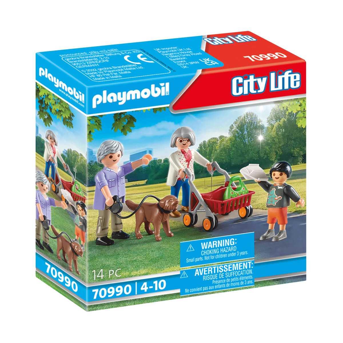 Playmobil - Playmobil City Life: Abuelos y Nieto, Set 70990 ㅤ, City Life  Vida En La Ciudad