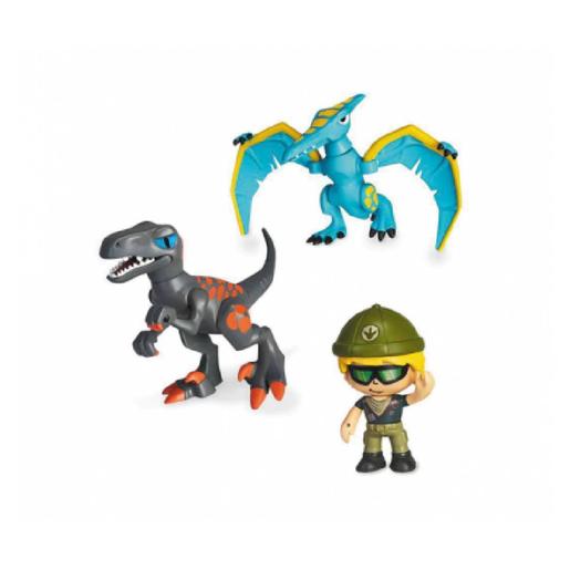 Pinypon - Pack Figura y 2 dinosaurios Pinypon Action