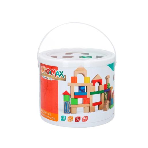 Woomax - Cubo 50 bloques de madera