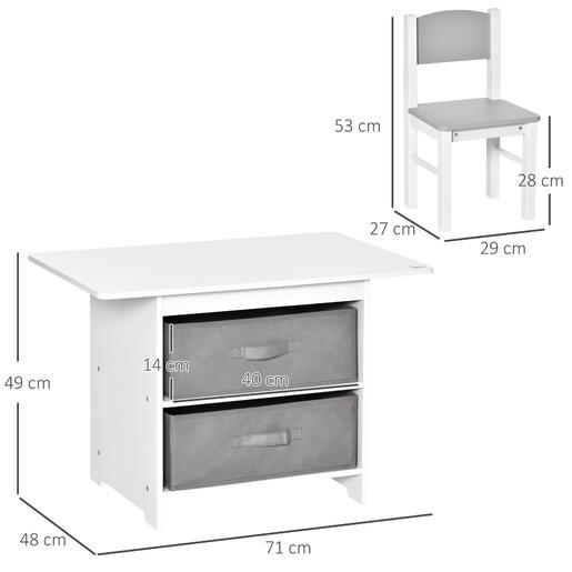 Homcom - Conjunto de mesa y 2 sillas