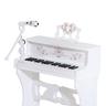 Homcom - Piano Electrónico 37 teclas con taburete Blanco