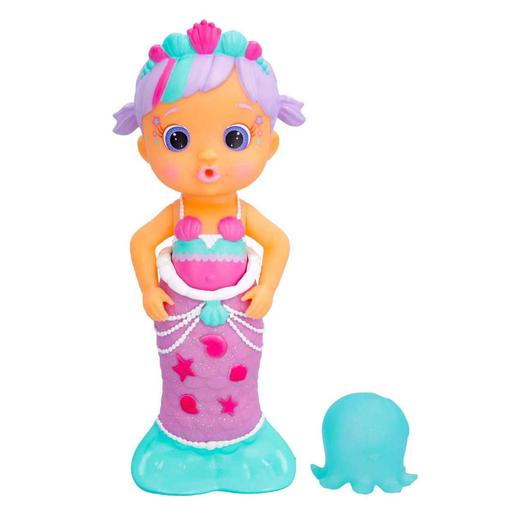 Bloopies - Muñeca sirena con cola brillante y amiguito marino, lanza agua y burbujas - juguete para niños