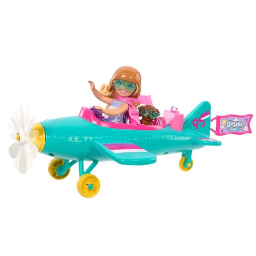 Barbie - Brinquedo avião biplaza com hélice rotativa e acessórios ㅤ