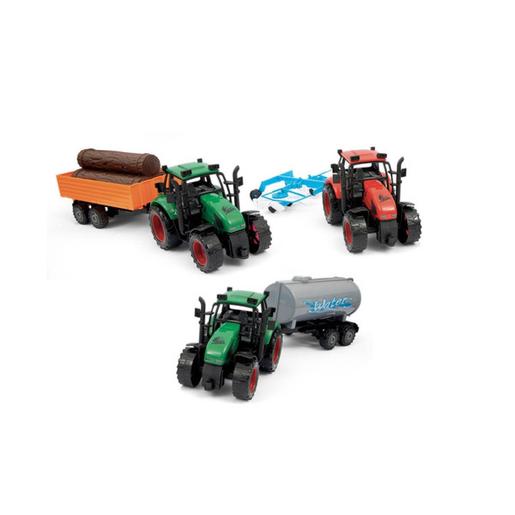 Motor & Co - Pack 3 tractores con remolque
