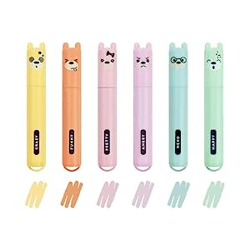 Set de 6 mini resaltadores en variados colores