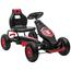 Homcom - Go Kart con pedales rojo-negro
