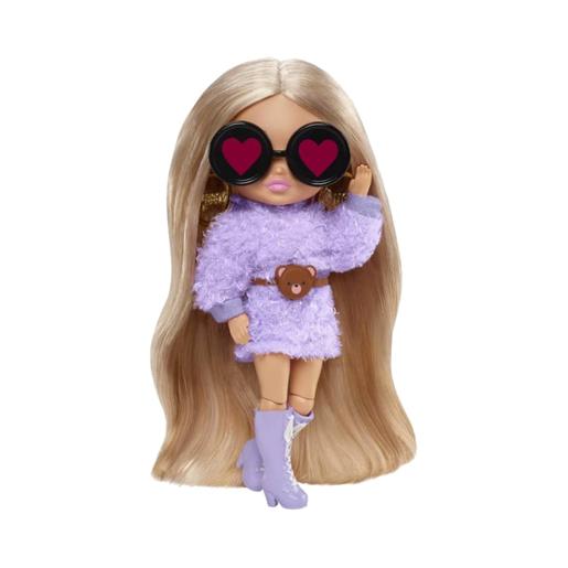 Barbie - Muñeca Extra Minis - Vestido de peluche