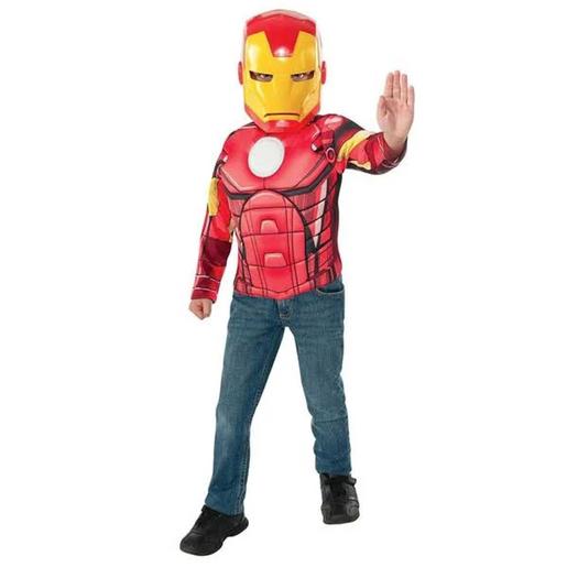 Rubie's - Iron Man - Disfraz de Iron Man musculoso con máscara para niño ㅤ