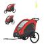 Homcom - Remolque infantilpara bicicleta 3 en 1 rojo y negro