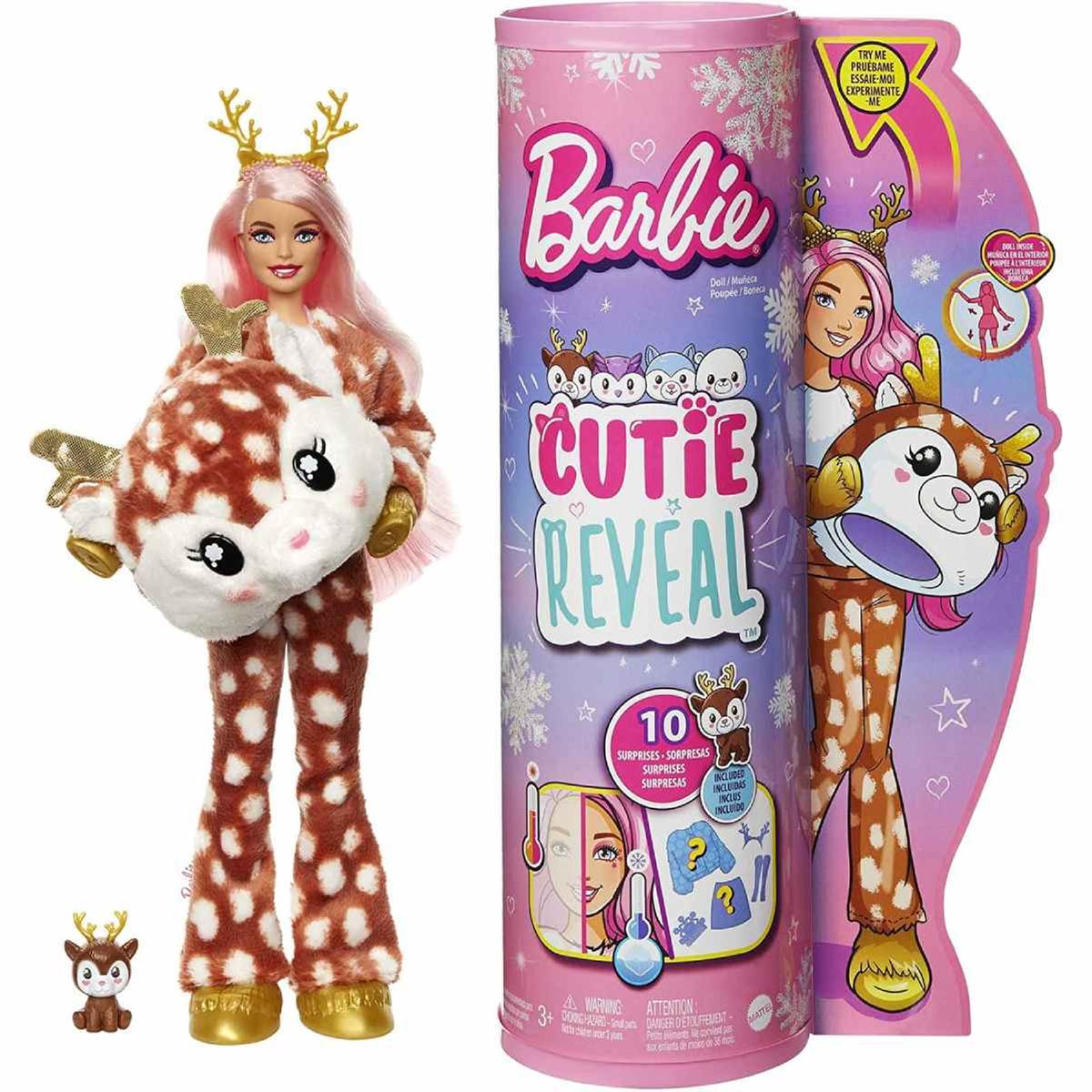 Barbie - Cutie Reveal Invierno - Muñeca ciervo, Muñecas Tv