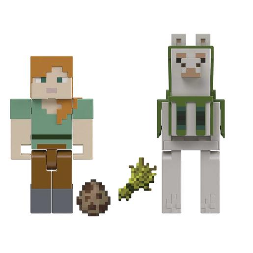 Mattel - Figura de juguete Minecraft HLB30 Alex y Llama ㅤ