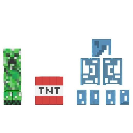 Minecraft - Figura articulada Creeper Nivel Diamante con accesorios ㅤ