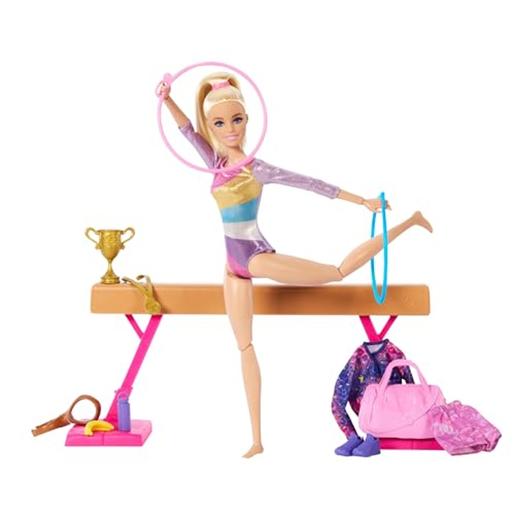 Barbie - Conjunto Muñeca Gimnasta con Barra y Accesorios ㅤ