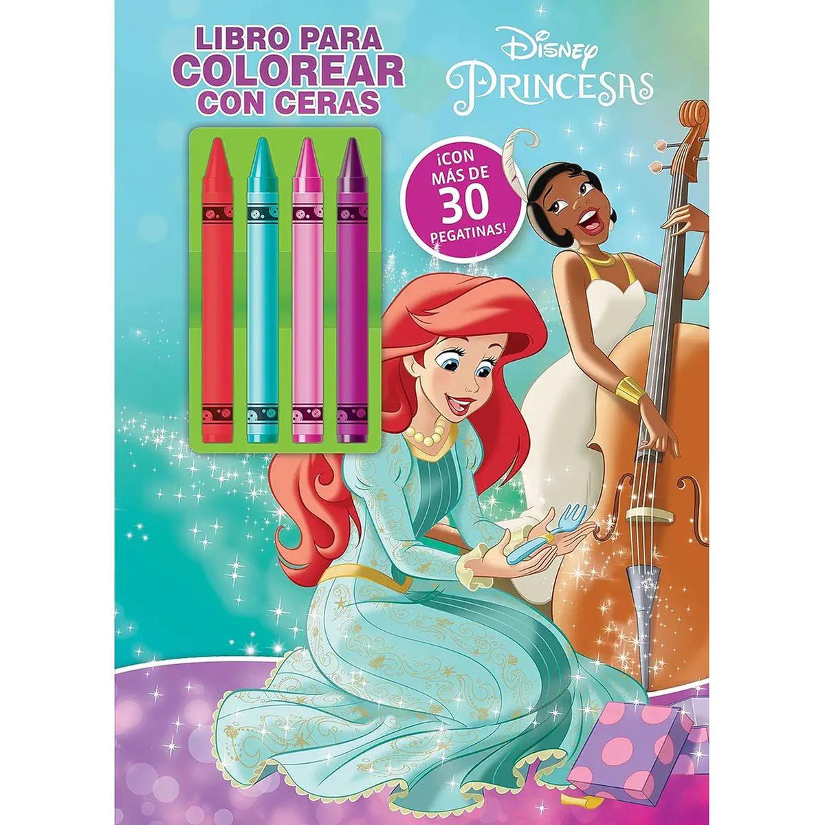 Disney - Princesas. Libro para colorear con ceras y pegatinas ㅤ, Planeta