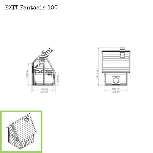 Exit - Casita Fantasía 100 de madera Verde