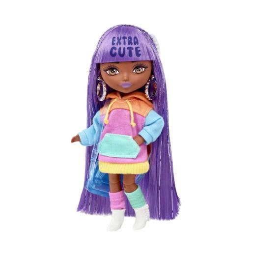 Barbie - Muñeca Extra Mini pelo morado