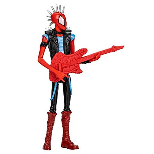 Hasbro - Spider-man - Figura de acción Spider-Verse Spider-Punk 15 cm con guitarra, multicolor