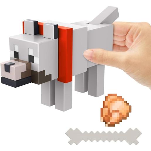 Mattel - Figura articulada de acción Minecraft Lobo Domesticado ㅤ