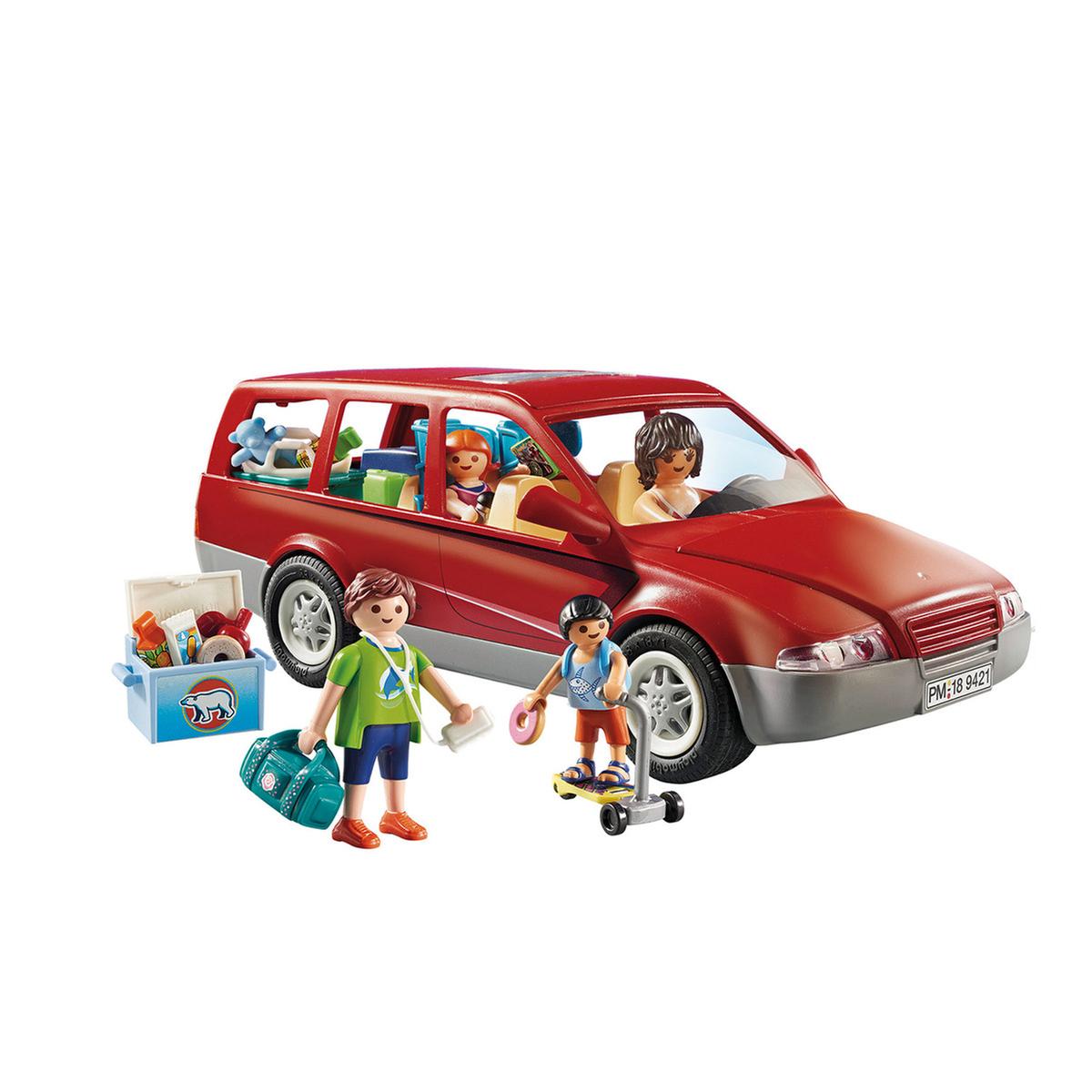 9421 Playmobil coche familiar con enganche de remolque diversión familiar conveniente para las edades de 4 años 