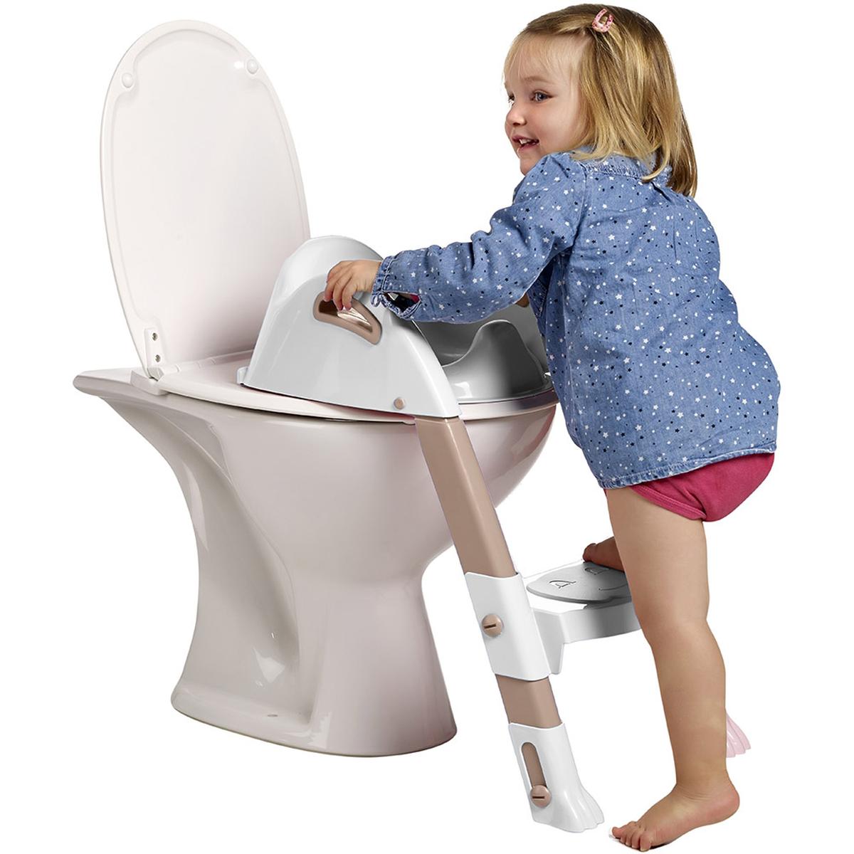Adaptador wc niños con escalera, Reductor de Aprendizaje para Baño