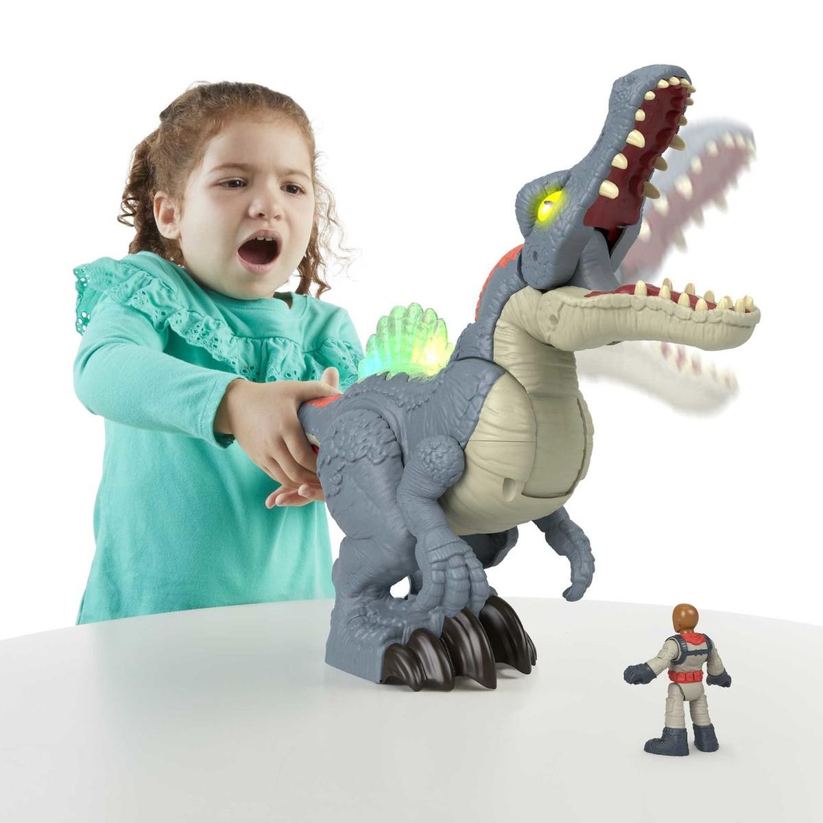 Imaginext - Jurassic World - Dinosaurio de juguete grande con luces, figura para  niños ㅤ, Imaginext