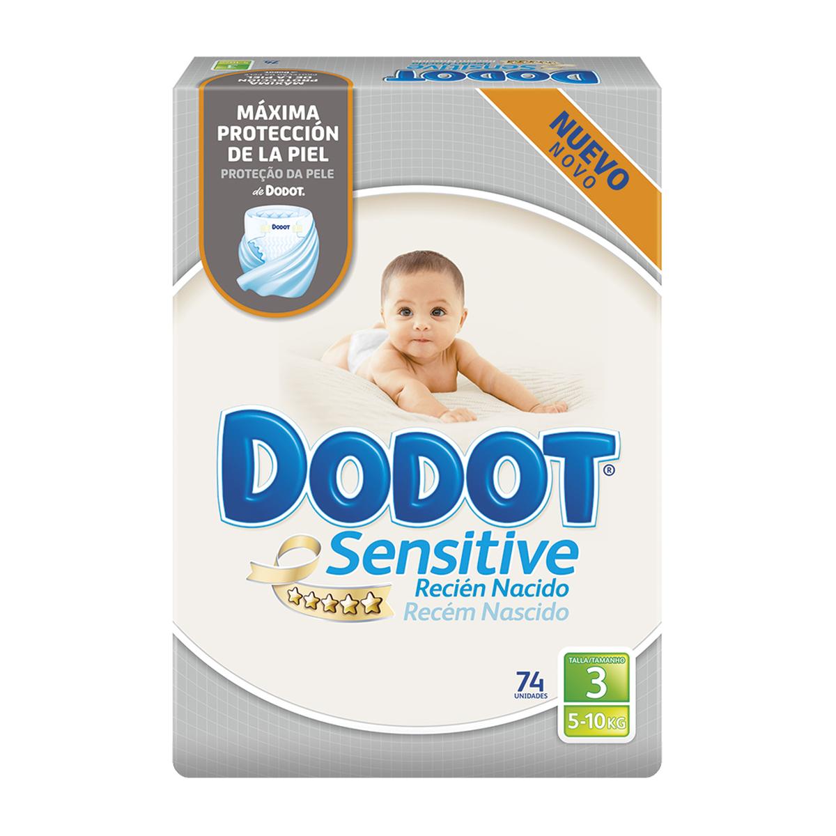 Dodot - Pañales Dodot Sensitive Recién Nacido T3 (5-10 kg) 74 Unidades Recien Nacido Toys"R"Us España