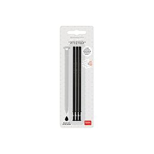 Energía - Pack de 3 recargas para bolígrafo de gel borrable, tinta negra ㅤ